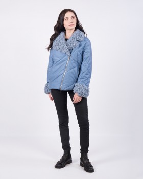 Куртка-косуха женская голубого цвета ALVO