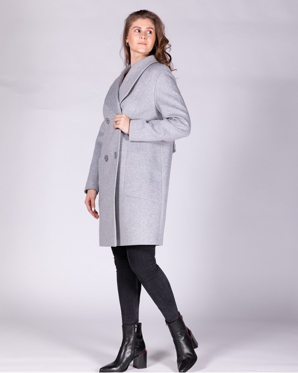 Модное двубортное пальто осень 2019