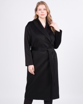 Кашемировое пальто черного цвета