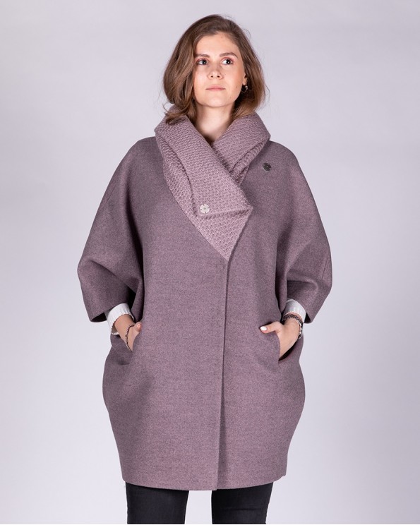 Модное пальто ALVO фасона пончо