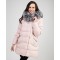 Розовая женская зимняя куртка-пуховик
